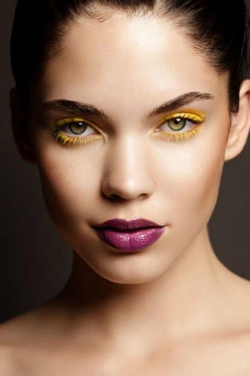 Желтый макияж. Желтые тени — 5 идей для трендового макияжа