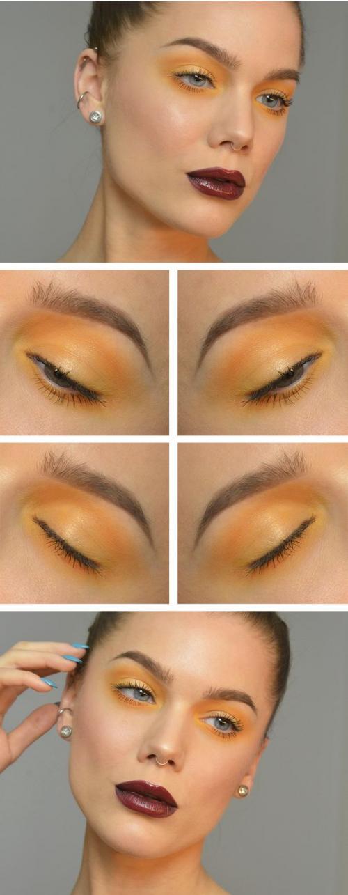 Желтый макияж. Желтые тени — 5 идей для трендового макияжа
