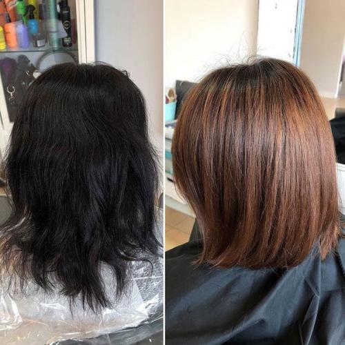 Выйти из черного цвета волос мелированием. Кислотная смывка для волос