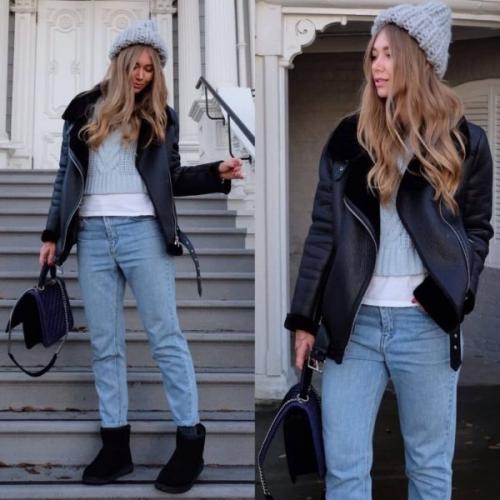 С чем носить широкие джинсы зимой. Как модно носить джинсы зимой