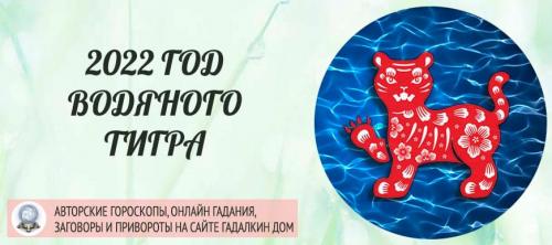 2022 год, какого животного. 2022 год по восточному календарю и китайскому гороскопу: год Водяного Тигра