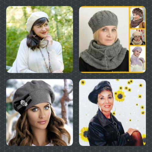 Головные уборы для женщин после 50 лет. Модные головные уборы на холодное время года для женщин 50+