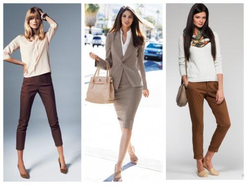 Цвет кофе с молоком в одежде. С чем хорошо сочетается коричневый цвет в одежде для женщин?