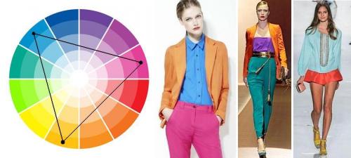 Сочетание цветов в одежде — простой способ