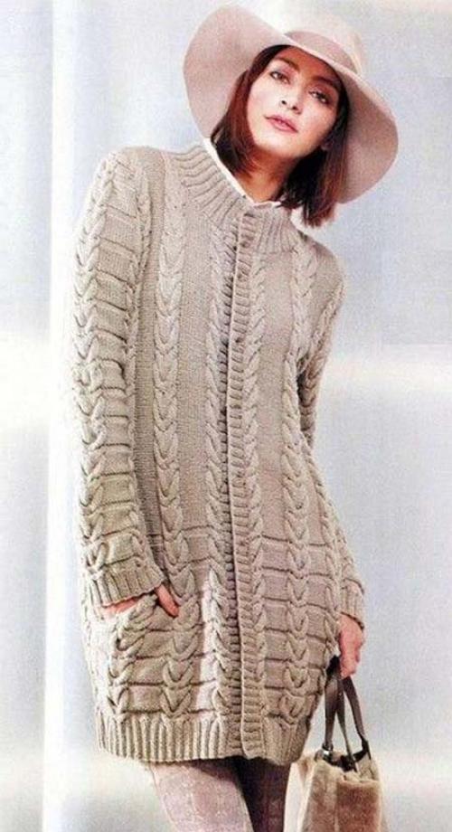 Кардиган без пуговиц спицами. Кардиган спицами для женщин: схемы и описание модных женских кардиганов бесплатно