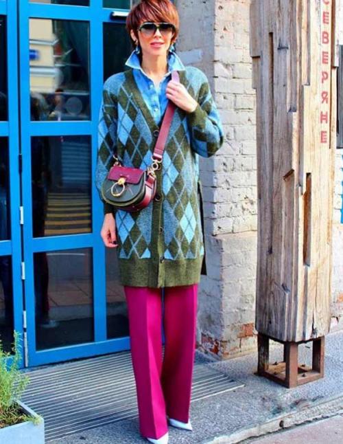 С чем носить кардиган на пуговицах. Неожиданно стал снова в моде: кардиган на пуговицах, с чем носить