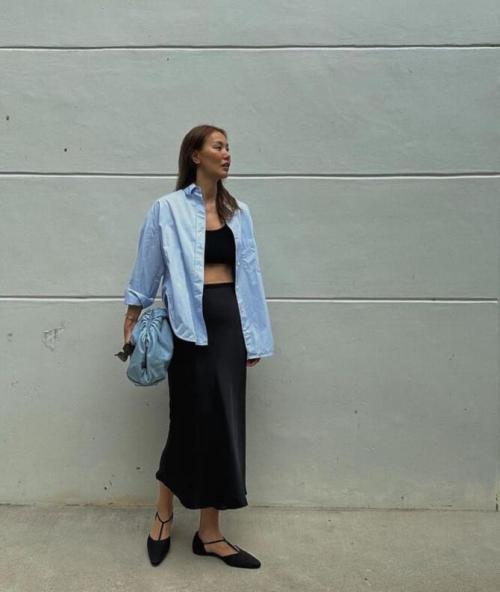 Какие стили юбок лучше всего сочетаются с мужской рубашкой. Рубашка и юбка: изысканные сочетания для модниц