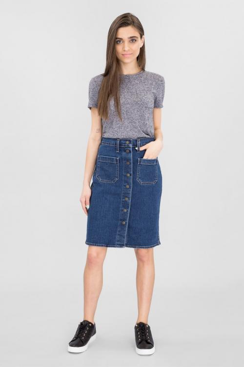 Джинсовые юбки. Джинсовая юбка: 57 фото примеров идеальных сочетаний изысканного стиля