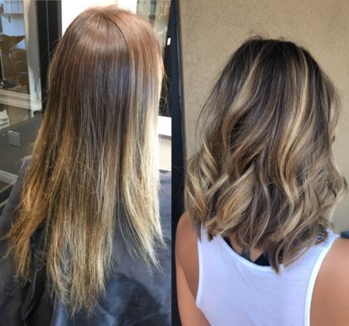 Каре с мелированием на русые. Подбор оттенков мелирования на каре 13