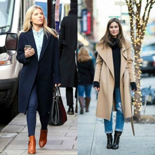 Под пальто, какая обувь подходит. С какой обувью носить женское пальто до колена?