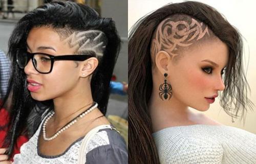 Рисунки на голове женские. Виды 26