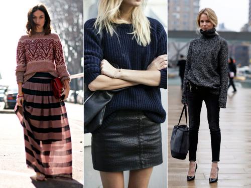 С чем носить широкий свитер. С чем носить объемный модный свитер: актуальные сочетания 22 С чем носить широкий свитер. С чем носить объемный модный свитер: актуальные сочетания 22