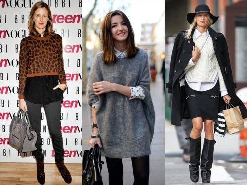 С чем носить широкий свитер. С чем носить объемный модный свитер: актуальные сочетания 19 С чем носить широкий свитер. С чем носить объемный модный свитер: актуальные сочетания 19