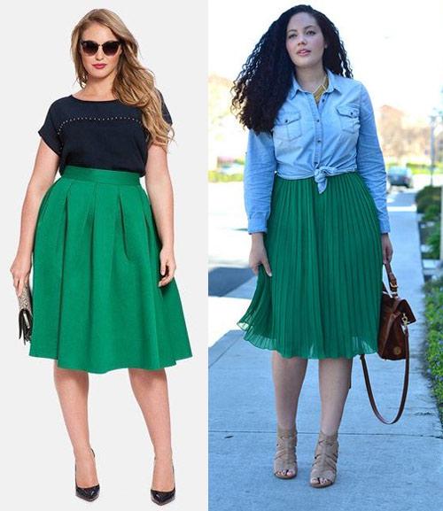 Изумрудная юбка с чем носить. С чем носить зеленую юбку разных фасонов