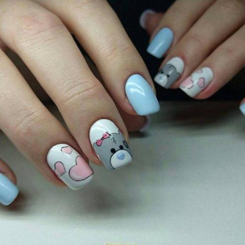 Маникюр с сердцем. Маникюр с сердечками: фото самых стильных идей