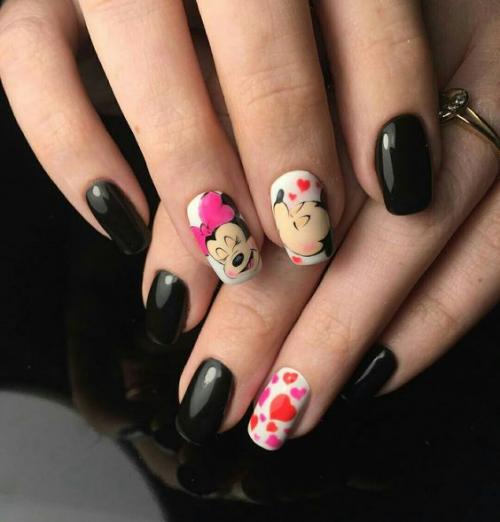 Маникюр с сердцем. Маникюр с сердечками: фото самых стильных идей