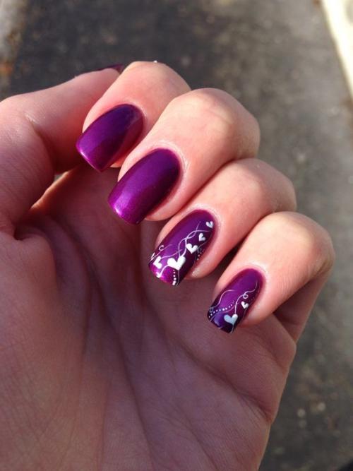 Маникюр с сердцем. Маникюр с сердечками: фото самых стильных идей