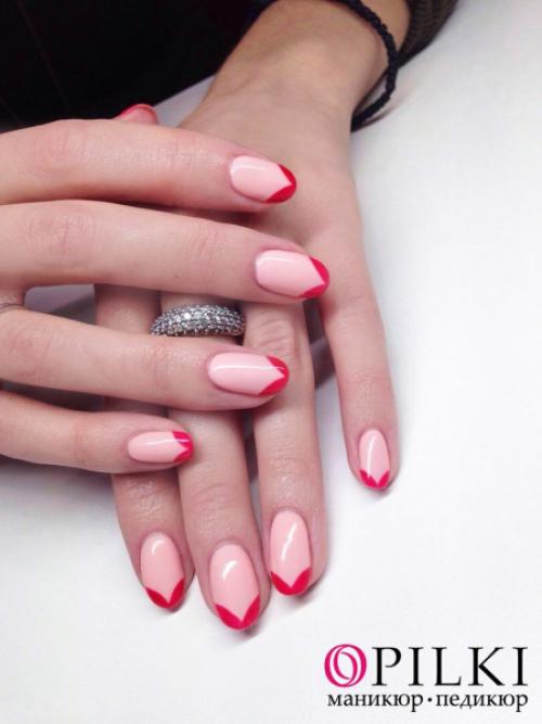 Маникюр френч сердце. Френч в форме сердца: 18 идей изящного маникюра 12 Маникюр френч сердце. Френч в форме сердца: 18 идей изящного маникюра 12
