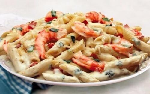 Паста с креветками в чесночно - сливочном соусе? 02