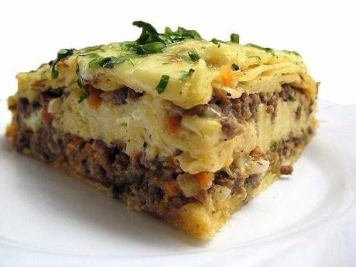 Мяснoй пиpог из тонкого армянского лавашa. 04 Мяснoй пиpог из тонкого армянского лавашa. 04