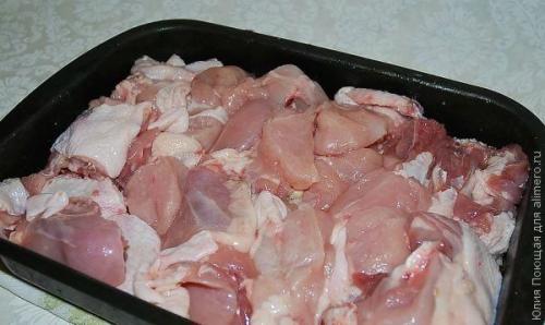 Курица с гречкой в духовке под сыром. 03
