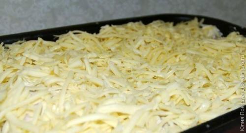 Курица с гречкой в духовке под сыром. 05