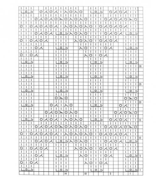 Великолепно смотрится топ или джемпер, связанный таким ажуром. 01