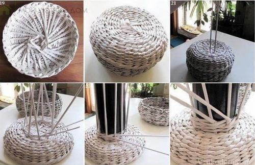 Трудно поверить, что такая красота из газетных трубочек! 07