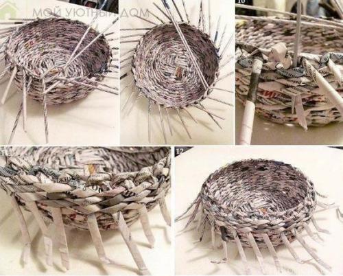 Трудно поверить, что такая красота из газетных трубочек! 05