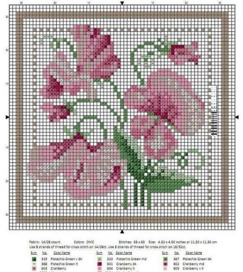 Мы вышиваем цветочные мотивы. 03