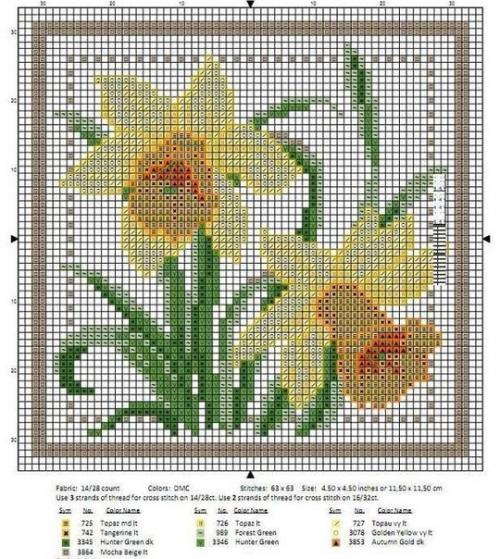 Мы вышиваем цветочные мотивы. 02