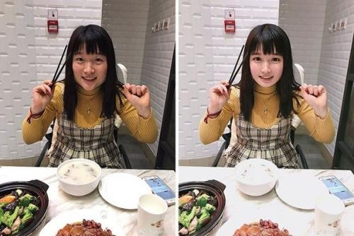 Азиатские девушки любят себя фотошопить, делать худее и убирать щеки. 02