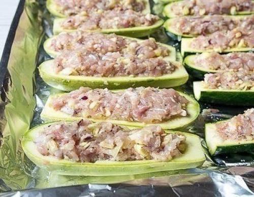 Кабачки фаршированные курицей. 04 Кабачки фаршированные курицей. 04