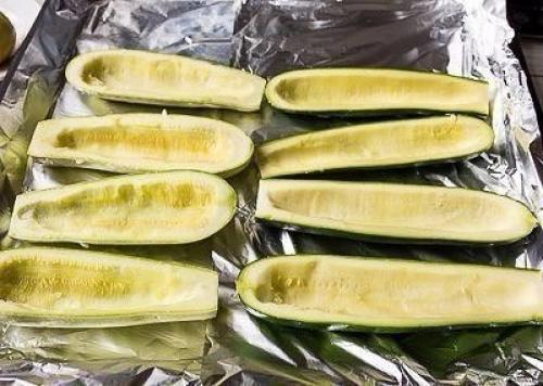 Кабачки фаршированные курицей. 03 Кабачки фаршированные курицей. 03