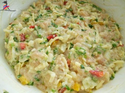 Куриные рубленые котлеты с цветной капустой и болгарским перцем? 03