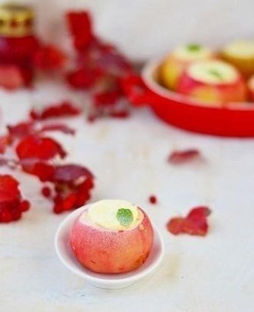 Печеные яблоки с творогом. 04