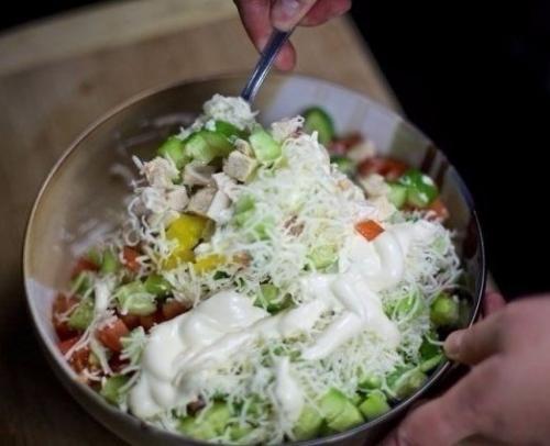 Салат с курицей и овощами? 04