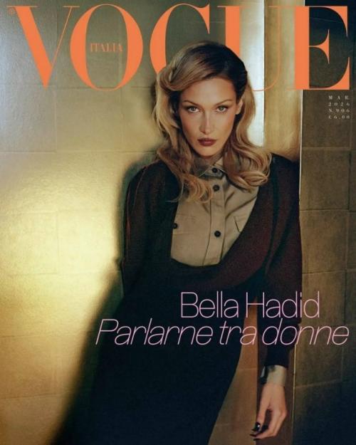 29-Летняя Белла хадид стала героиней нового номера итальянской версии журнала Vogue.  