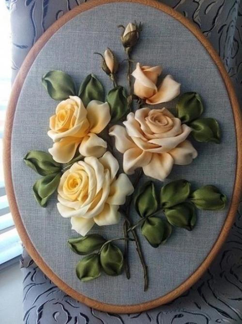 Это нечто!  Вышивка лентами. 02