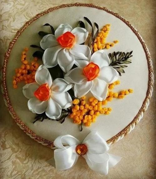 Это нечто!  Вышивка лентами. 04