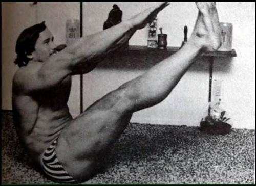 Тренировка Арнoльд шварценеггер у себя дома. 02