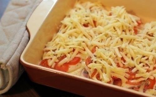 Курица под помидорами и сыром. 04 Курица под помидорами и сыром. 04