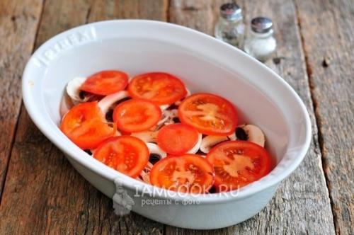 Курица под овощной шубой. 04