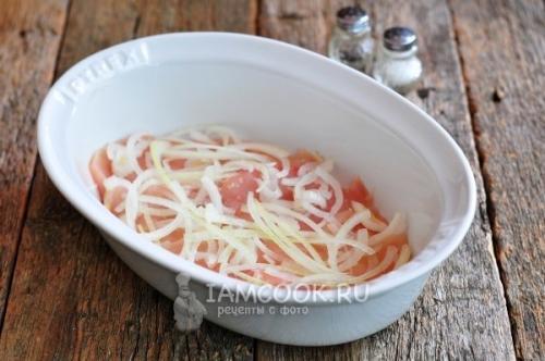 Курица под овощной шубой. 02