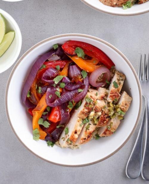 Потрясающе красивый и вкусный куриный фахитас, высокобелковое блюдо для худеющих: 06