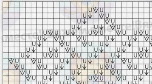 Мы вяжем пуловер спицами, интересный момент - на спин е е етричес ий рна ент. 01