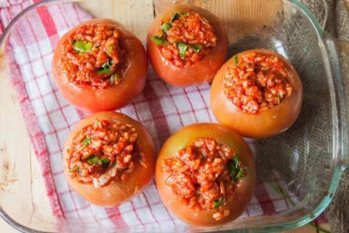 Запечённые томаты, фаршированные рисом. 03 Запечённые томаты, фаршированные рисом. 03