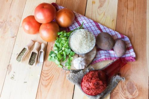 Запечённые томаты, фаршированные рисом. 05 Запечённые томаты, фаршированные рисом. 05