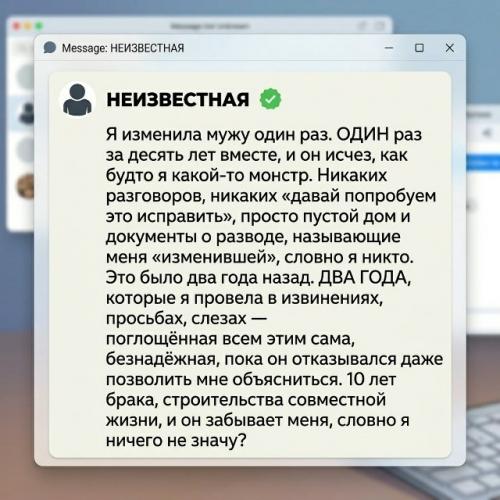 Девушка рассказала, что за десять лет брака изменила мужу всего один раз. 


