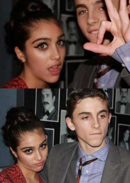 В 2013 году Тимоти шаламе встречался с Лурдес Леон, дочерью мадонны.
